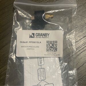 Granby Heating Products Water Pressure Switch For E04 Code